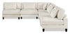Lounge 5-Piece Chenille Armless Modular Sectional – Beige | Sofa sectionnel modulaire sans accoudoirs Lounge 5 pièces en chenille - beige