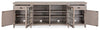 Wesley 90" Traditional TV Stand with Storage and Cable Management for TVs up to 95" - Dovetail Grey | Meuble pour téléviseur traditionnel Wesley de 90 po avec rangement et système de gestion des câbles