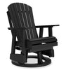 Lake Outdoor Patio Glider Swivel Chair - High Density Plastic, Weather Resistant – Black | Fauteuil pivotant et coulissant Lake pour la terrasse à l’extérieur -  plastique haute densité, résistant aux intempéries - noir