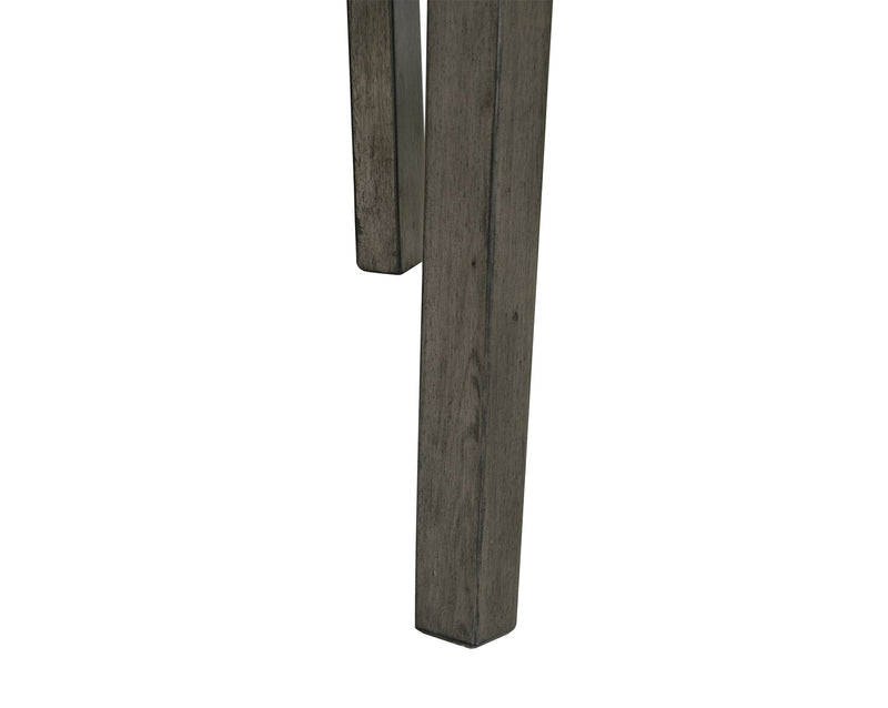 Bryn Dining Chair with Fabric Seat, Slat-Back - Dark Grey