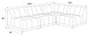 Kort & Co. Oaklyn Modular 4-Piece Fabric Sectional with Tufted Seat Cushions - Beige | Sofa sectionnel modulaire Oaklyn Kort & Co. 4 pièces en tissu avec coussins de siège capitonnés - beige