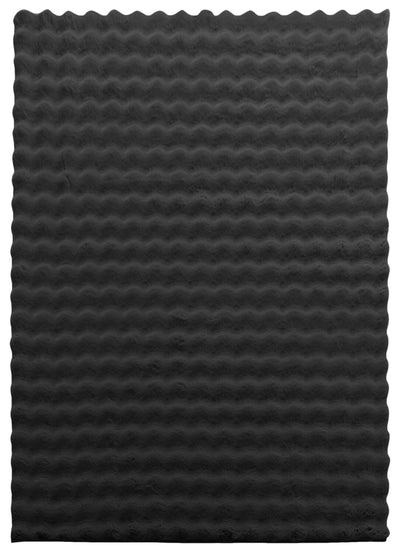 Dream Step Memory Foam Bubble Dark Grey Faux Fur Area Rug - 7' x 10' | Carpette Dream Step à bulles en fausse fourrure gris foncé avec mousse à mémoire de forme - 7 pi x 10 pi