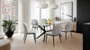 Ace Dining Table with Glass Top, 63"W - Brown | Table de salle à manger Ace de 63 po (L) avec dessus en verre - brune