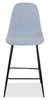 Jax Counter-Height Stool with Polyester Fabric, 26"H, Metal - Grey | Tabouret Jax de hauteur comptoir de 26 po (H) en tissu de polyester et en métal - gris