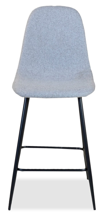 Jax Counter-Height Stool with Polyester Fabric, 26\"H, Metal - Grey