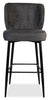 Sara Counter-Height Stool with Velvet-Like Fabric, 26"H, Metal – Grey | Tabouret Sara de hauteur comptoir de 26 po (H) en tissu d’apparence velours et en métal - gris