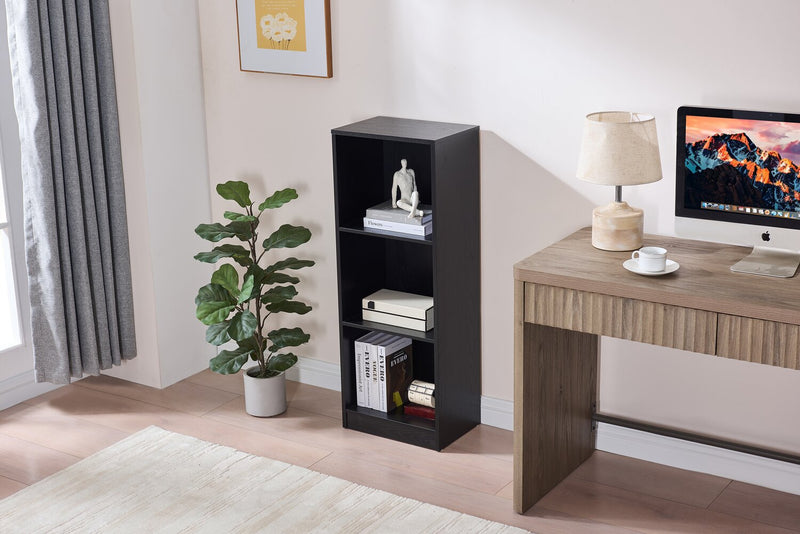 William 15.75\" 2-Shelf Bookcase - Black