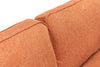 Kort & Co. Kassia 2-Piece Linen-Look Fabric Sectional with Wood Base and Legs - Orange | Sofa sectionnel Kassia de Kort & Co. 2 pièces en tissu d’apparence lin avec base et pattes en bois - orange