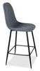 Jax Counter-Height Stool with Polyester Fabric, 26"H, Metal - Charcoal | Tabouret Jax de hauteur comptoir de 26 po (H) en tissu de polyester et en métal - anthracite