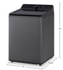 LG 5.8 Cu. Ft. Smart Top-Load Washer with EasyUnload™ and AI Sensing - Platinum Black - WT8200CL | Laveuse intelligente LG à chargement par le haut de 5,8 pi³ avec EasyUnload et détection IA - noir platine - WT8200CL | WT8200CL