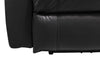 Made in Canada Dawson 87" Genuine Leather Power Reclining Sofa with USB Port and Accent Pillows - Black | Sofa à inclinaison électrique Dawson de 87 po fabriqué au Canada en cuir véritable avec port USB et oussins décoratifs - noir