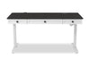 Elevate 60” Height-Adjustable Office Desk with Storage and Wireless Charging - White/Grey | Bureau Elevate de 60 po à hauteur réglable avec rangement et recharge sans fil - blanc et gris