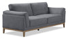 Valley 83.5" Fabric Sofa with Rubberwood Base and Legs - Pewter | Sofa Valley de 83,5 po en tissu avec base et pattes en hévéa - étain