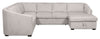 Envy 5-Piece Right-Facing Chenille Fabric Sleeper Sectional with Storage Chaise - Fog Grey |  Sofa-lit sectionnel de droite Envy 5 pièces en tissu de chenille avec fauteuil long de rangement - gris brouillard