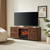 Harvin 54" Electric Fireplace TV Stand with Storage for TVs up to 60" – Brown Oak  |  Meuble pour téléviseur Harvin de 54 po avec foyer électrique et rangement pour téléviseurs jusqu’à 60 po - chêne brun