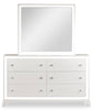 Halo 5pc Bedroom Set with Bed, Dresser & Mirror, LED, Glam, White - Queen Size | Ensemble de chambre à coucher Halo 5 pièces somptueux avec lit, commode, miroir et éclairage à DEL, blanc - format grand lit