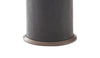 Circa 23.6" Modern Round End Table - Amber Tempered Glass and Black Wood | Table de bout ronde moderne Circa de 23,6 po - verre trempé ambré et bois noir CIRCAETB | CIRCAETB