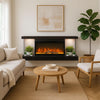 Summit 48" Electric Fireplace with Wall-mount Mantel – Brown  | Foyer électrique Summit de 48 po avec manteau mural - brun  | SUM48FIR