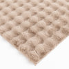 Dream Step Memory Foam Bubble Taupe Faux Fur Area Rug - 7' x 10' | Carpette Dream Step à bulles en fausse fourrure taupe avec mousse à mémoire de forme - 7 pi x 10 pi