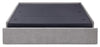 Amos Upholstered Storage Bed Base in Grey Fabric with 3 Built-in Drawers  - King Size | Base de lit de rangement Amos rembourrée en tissu gris avec 3 tiroirs intégrés - format très grand lit