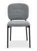 Luka Dining Chair with Boucle Fabric, Metal - Grey | Chaise de salle à manger Luka en tissu bouclé et en métal - grise