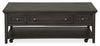 Hanson 50” Traditional Pine Coffee Table with Storage and Casters - Graphite | Table à café traditionnelle Hanson de 50 po en pin - graphite