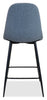 Jax Counter-Height Stool with Polyester Fabric, 26"H, Metal - Charcoal | Tabouret Jax de hauteur comptoir de 26 po (H) en tissu de polyester et en métal - anthracite