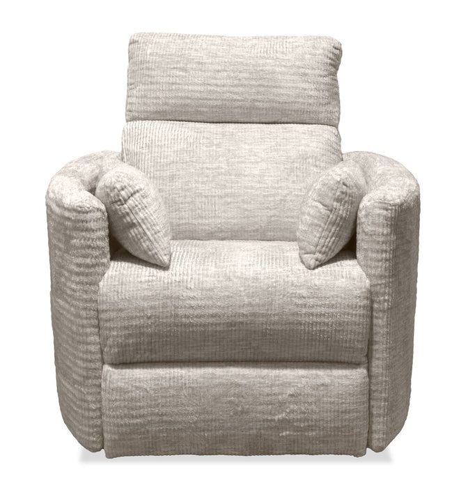 Remi 38\" Fabric Swivel Glider Reclining Chair – Taupe