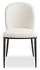 Ace Dining Chair with Linen-Look Fabric, Metal - Ivory | Chaise de salle à manger Ace en tissu d’apparence lin et en métal - ivoire