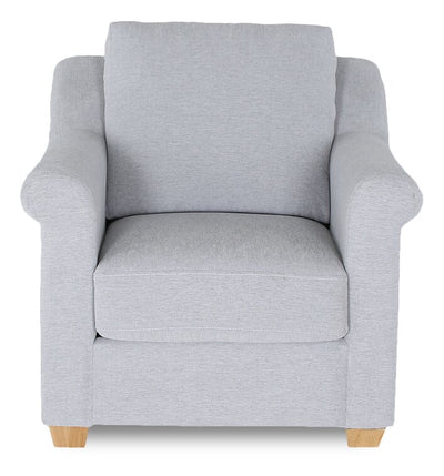 Finesse 37" Contemporary Chenille Fabric Chair - Rain  | Fauteuil contemporain Finesse de 37 po en tissu de chenille - rain