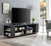Duke 62” TV Stand with Shelves and Cable Management for TVs up to 70” - Black | Meuble pour téléviseur Duke de 62 po avec tablettes et système de gestion des câbles pour téléviseurs jusqu’à 70 po - noir | DUK62TVS