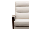 Bree 28.5" Linen-Look Fabric Pushback Reclining Accent Chair with Wood Armrests and Legs - Beige | Fauteuil d’appoint à inclinaison par poussée Bree de 28,5 po en tissu d’apparence lin avec accoudoirs et pattes en bois - beige