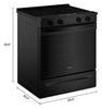 Whirlpool 30" 5.3 Cu. Ft. Electric Smart Range with No Preheat Mode – Black - YWSES3330TB | Cuisinière intelligente électrique Whirlpool de 5,3 pi3 et de 30 po avec mode sans préchauffage - noire - YWSES3330TB