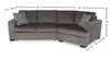Made in Canada Legend 2-Piece Right-Facing Chenille Fabric Cuddler Sleeper Sectional - Pewter Brown | Sofa-lit sectionnel enveloppant de droite Legend 2 pièces fabriqué au Canada en tissu de chenille - brun étain