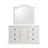 Ella 6pc Bedroom Set with Panel Bed, Dresser, Mirror & Nightstand, White - Queen Size | Ensemble de chambre à coucher Ella 6 pièces blanc avec lit à panneaux, commode, miroir et table de nuit - format grand lit
