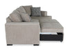Made in Canada Legend 2-Piece Right-Facing Chenille Fabric Cuddler Sleeper Sectional - Platinum Beige | Sofa-lit sectionnel enveloppant de droite Legend 2 pièces fabriqué au Canada en tissu de chenille - beige platine