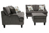 Made in Canada Nofia 44" Chenille Fabric Storage Ottoman with Wood Legs - Charcoal Grey | Pouf de rangement Nofia de 44 po fabriqué au Canada en tissu de chenille avec pattes en bois - gris anthracite