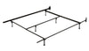 Twin/Full/Queen Versatile Metal Bed Frame with Glides | Cadre de lit polyvalent en métal avec patins pour lit simple, lit double ou grand lit