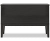 Shaw Dining Server with Storage & Built-In Wine Rack, Cane-Look Details, 56"W - Black | Desserte de salle à manger Shaw de 56 po (L) avec rangement, support à vin intégré et détails à apparence de canne - noire