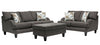 Made in Canada Nofia 44" Chenille Fabric Storage Ottoman with Wood Legs - Charcoal Grey | Pouf de rangement Nofia de 44 po fabriqué au Canada en tissu de chenille avec pattes en bois - gris anthracite