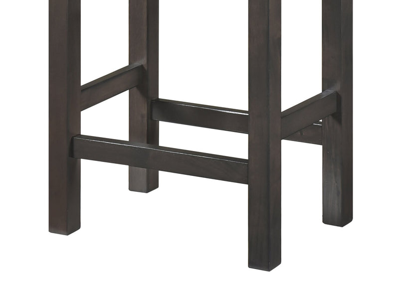 Noah 60” Modern Dining Table with 3 Counter-Height Stools and USB Ports - Grey