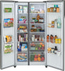 Frigidaire 21.4 Cu. Ft. Side-by-Side Refrigerator - Fingerprint-Resistant Stainless Steel - FRSG2115AV | Réfrigérateur Frigidaire de 21,4 pi3 à compartiments juxtaposés - acier inoxydable résistant aux traces de doigts - FRSG2115AV