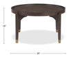 Neeva 36" Modern Round Coffee Table - Dark Brown Birch | Table à café ronde moderne Neeva de 36 po - bouleau brun foncé | NEEVACTB