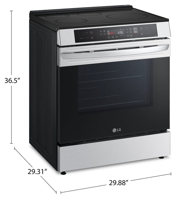 LG 30\" 6.3 Cu. Ft. Smart Induction Range with Convection and Air Fry - Stainless Steel - LSIL6332FE
