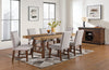 Boden Dining Chair with Polyester Fabric & Nailhead Trim - Beige & Brown | Chaise de salle à manger Boden en tissu de polyester avec bordure de clous décoratifs - beige et brune