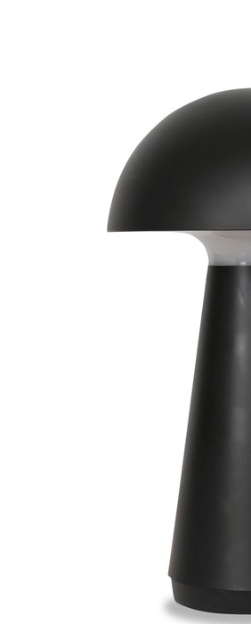Beech 11” Modern Acrylic Portable Indoor/Outdoor Table Lamp with USB Port - Black