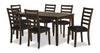 Devon 7pc Dining Set with Table & 6 Chairs - 60"W, Wood  - Dark Brown | Ensemble de salle à manger Devon 7 pièces avec table et 6 chaises - 60 po (L), bois - brun foncé