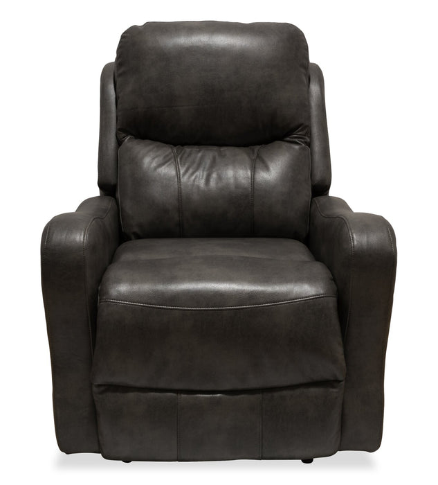 Ellis 32\" Faux Leather Glider Power Reclining Chair – Grey 