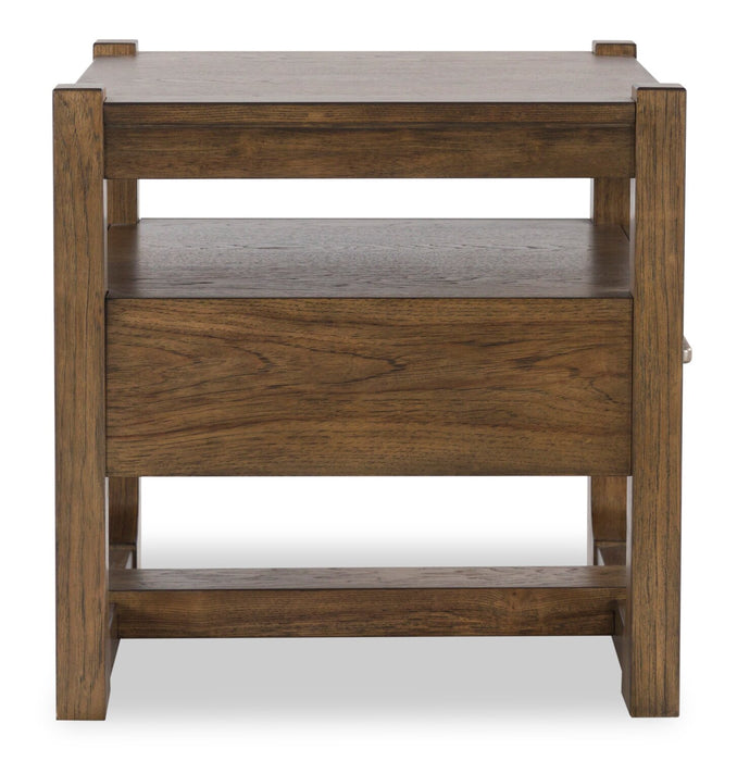 Gideon 24” Solid Wood Country-Style End Table - Brown