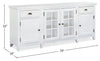Wesley 70" Traditional TV Stand with Storage and Cable Management for TVs up to 75" - Chalk White | Meuble pour téléviseur traditionnel Wesley de 70 po avec rangement et système de gestion des câbles